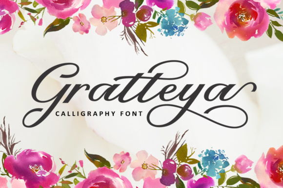 Gratteya Script: A Sweet Calligraphy Font for Elegant Projects